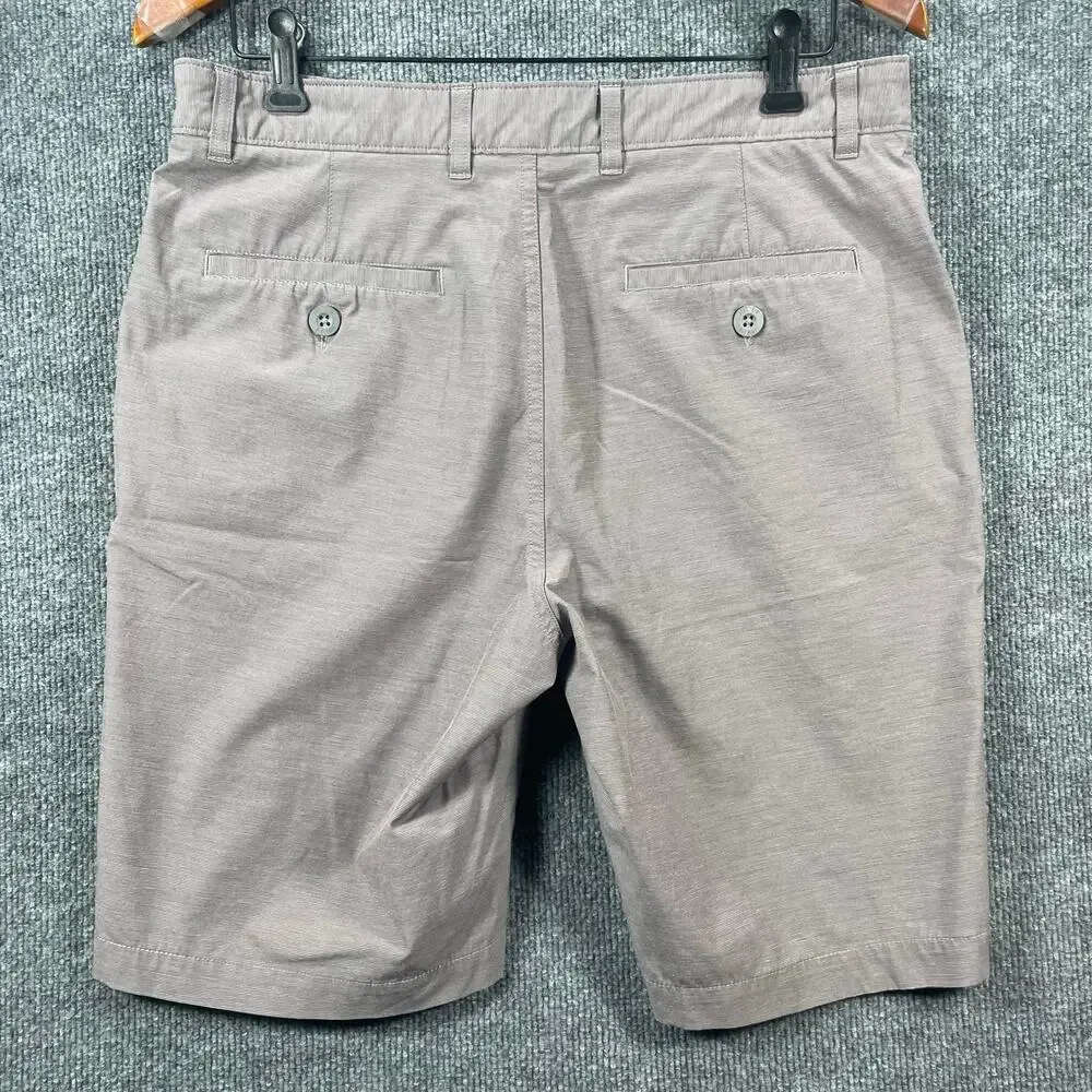 Johnnie-O Performance Wyatt Golf Shorts Men's 33 Light Grey/Steel Wicking Active